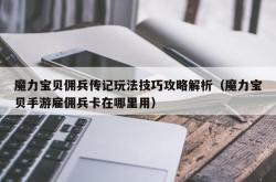 魔力宝贝佣兵传记玩法技巧攻略解析（魔力宝贝手游雇佣兵卡在哪里用）